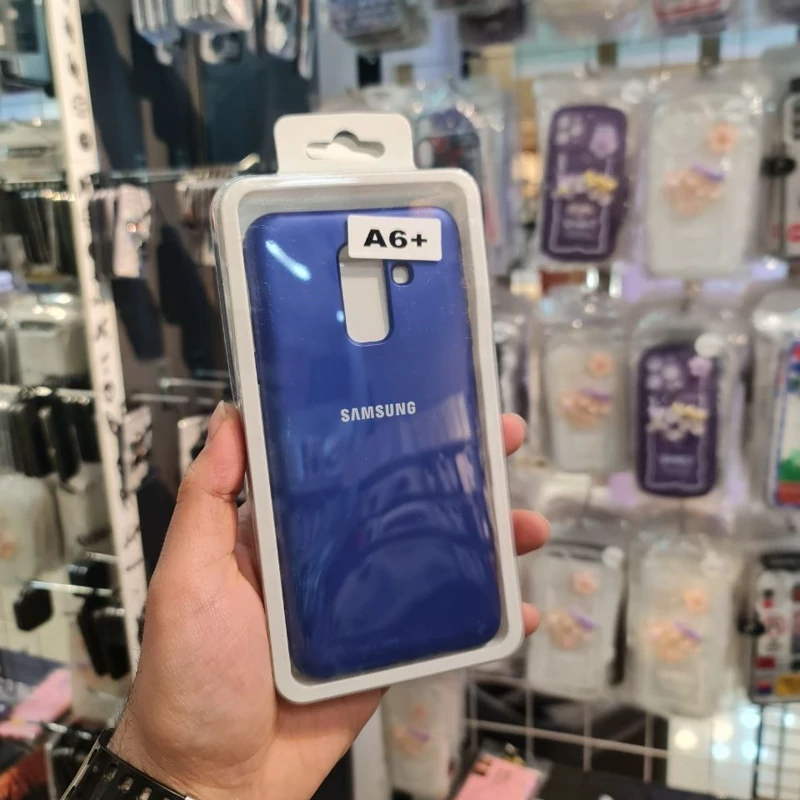 قاب محافظ سیلیکونی گوشی سامسونگ A6+ آبی