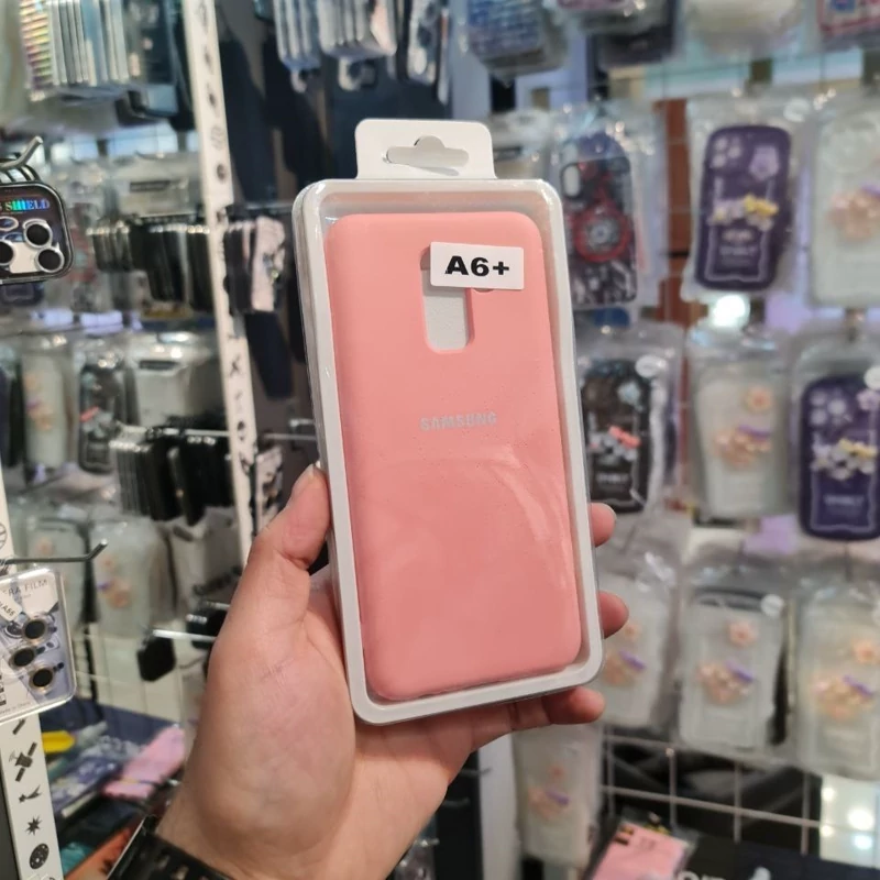 قاب محافظ سیلیکونی گوشی سامسونگ A6+ صورتی