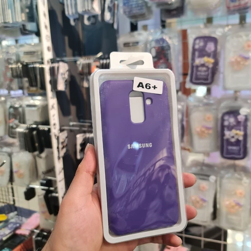 قاب محافظ سیلیکونی گوشی سامسونگ A6+ بنفش