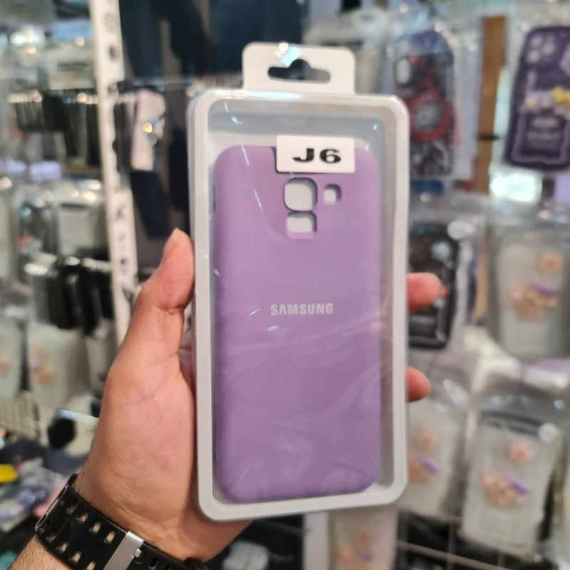 قاب محافظ سیلیکونی گوشی سامسونگ J6 و A6 بنفش