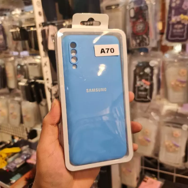 قاب محافظ سیلیکونی گوشی سامسونگA70 آبی
