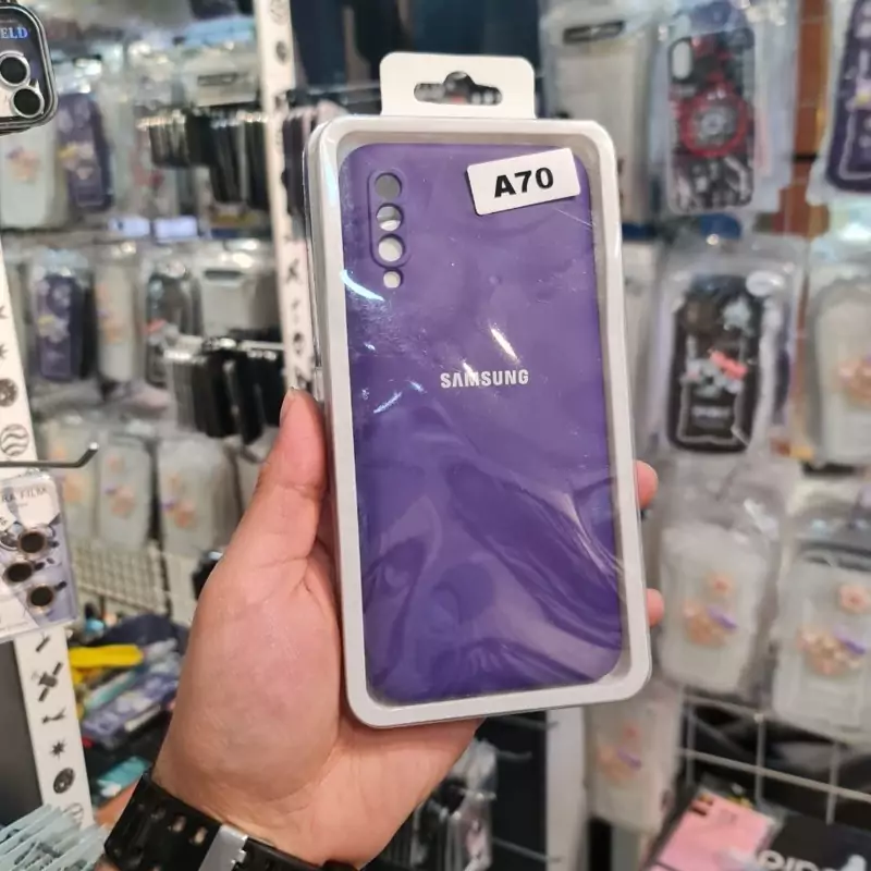 قاب محافظ سیلیکونی گوشی سامسونگA70 بنفش