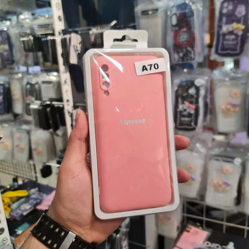 قاب محافظ سیلیکونی گوشی سامسونگA70 صورتی