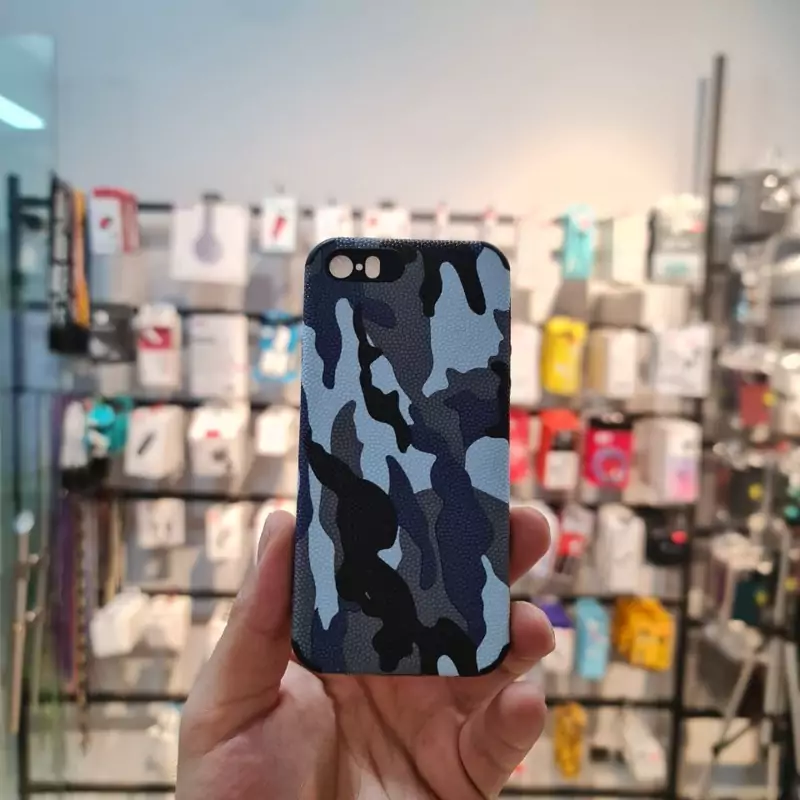 قاب چرمی چیریکی مدل   Iphone 5 . 5s آبی