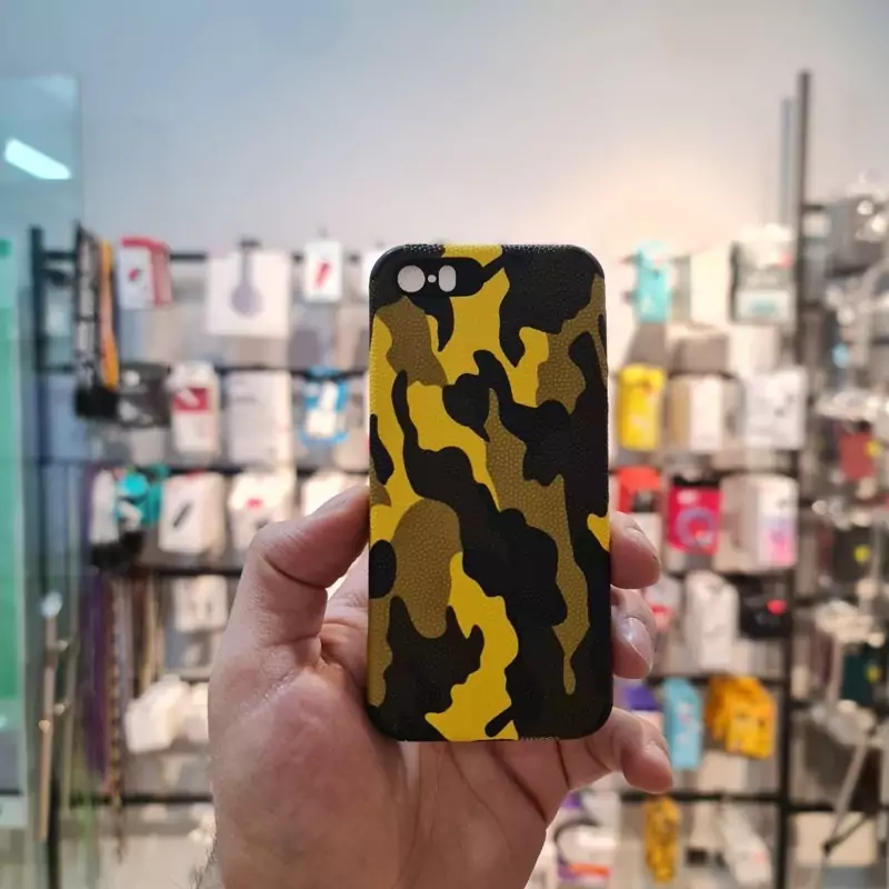 قاب چرمی چیریکی مدل   Iphone 5 . 5s زرد