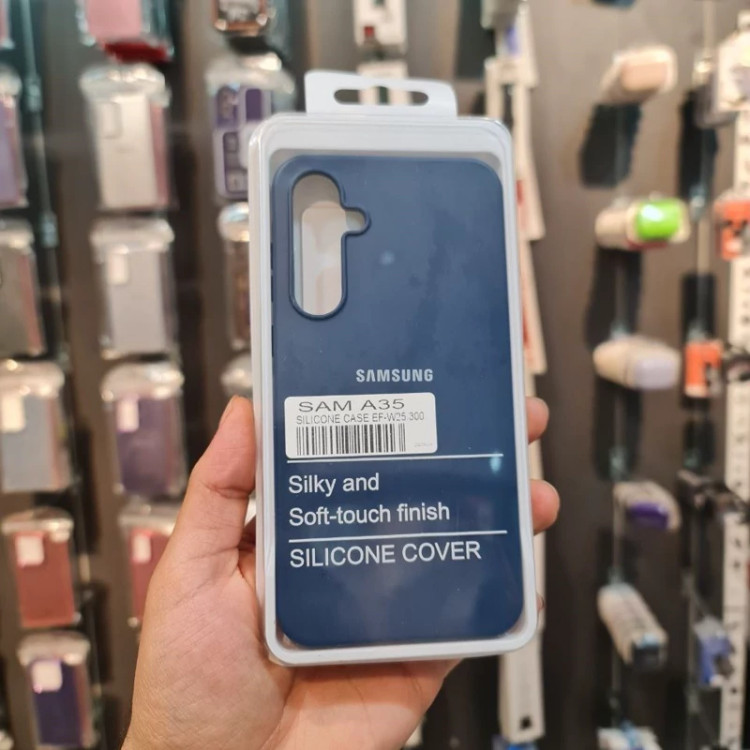 قاب محافظ سیلیکونی گوشی سامسونگ Samsung Galaxy M14 سورمه ای