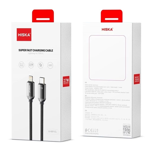 خرید کابل تایپ-سی هیسکا مدل LX-801CC با قیمت مناسب از اکسسوری استور
