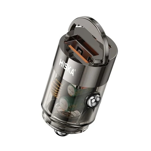 خرید و قیمت شارژر فندکی 63 وات هیسکا مدل HCC-317 از اکسسوری استور با فناوری PD و QC 3.0