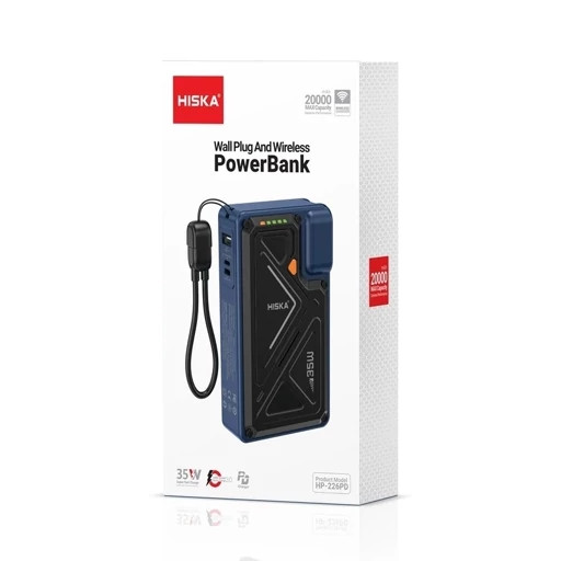 خرید و قیمت پاوربانک هیسکا مدل HP-226PD ظرفیت 20000 میلیآمپر ساعت