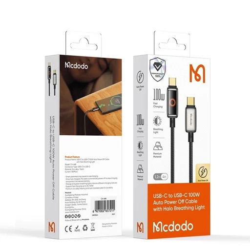 کابل باکیفیت و سریع مکدودو مدل CA-6680 با رابط دو سر تایپسی.