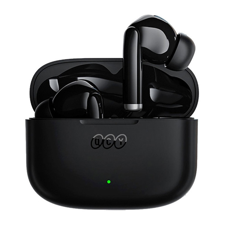 هندزفری بلوتوثی QCY T19 Pro با طراحی ارگونومیک داخل گوش، موجود در فروشگاه اکسسوری استور.
