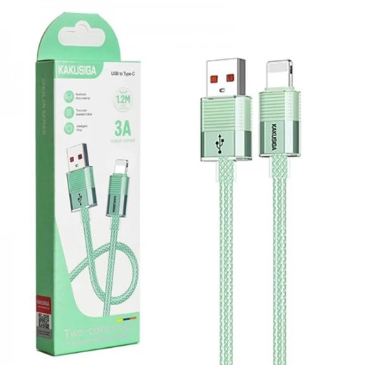 کابل تبدیل USB به لایتنینگ کاکوسیگا مدل KSC-985 با طول 1.2 متر در فروشگاه اکسسوری استور.