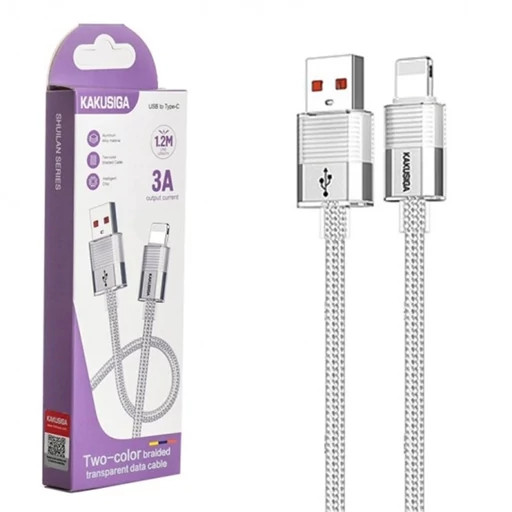 کابل تبدیل USB به لایتنینگ کاکوسیگا مدل KSC-985 با طول 1.2 متر در فروشگاه اکسسوری استور.