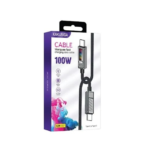 کابل تبدیل USB-C کاکوسیگا مدل KSC-986 با طول 1.2 متر در فروشگاه اکسسوری استور.