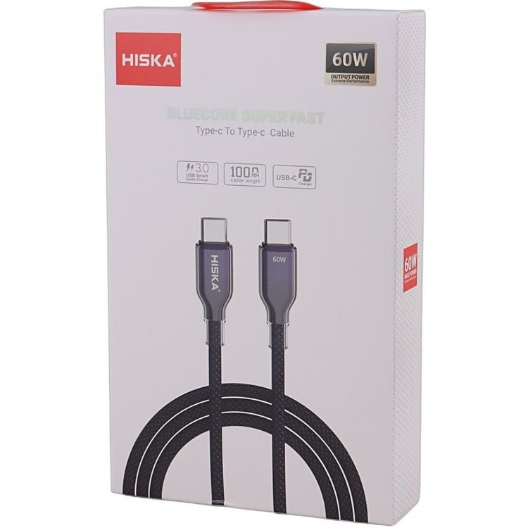 خرید و قیمت کابل دو سر تایپ سی فست شارژ 60 وات هیسکا LX-911CC از اکسسوری استور