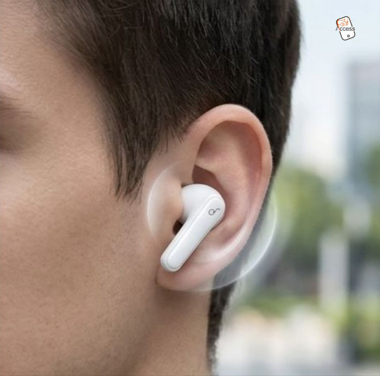 تصویر هندزفری Anker Soundcore R18i سفید با کیس شارژ، نمایش طراحی مینیمال و ارگونومیک - خرید و قیمت این محصول را در اکسسوری استور مشاهده کنید.