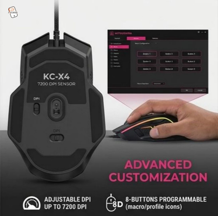 خرید و استعلام قیمت ماوس گیمینگ Mitsushida KC-X4 در اکسسوری استور