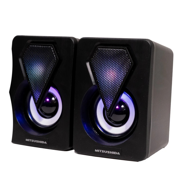 خرید و مشاهده قیمت اسپیکر دسکتاپ میتسوشیدا مدل KC-1046 با نور RGB در اکسسوری استور