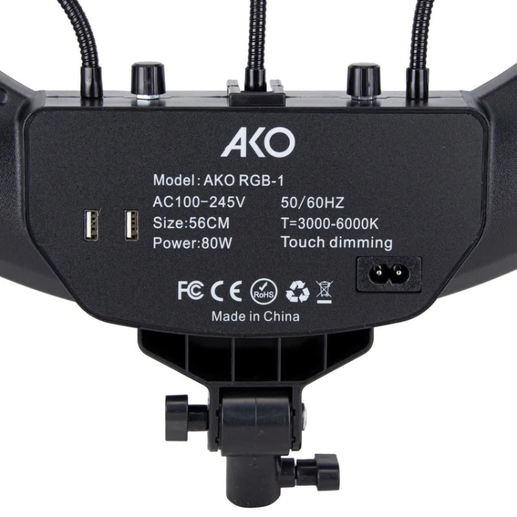 خرید و قیمت رینگ لایت آکو مدل RGB-1 با قطر ۲۲ اینچ در اکسسوری استور