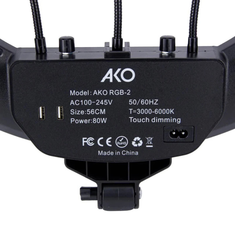 خرید و قیمت رینگ لایت آکو مدل RGB-2