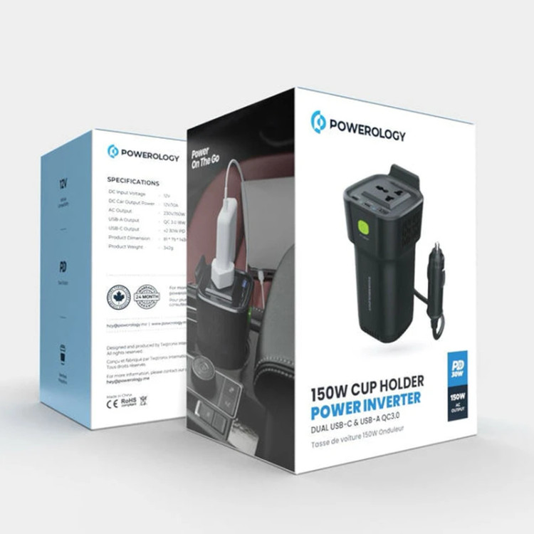 خرید و قیمت اینورتر خودرو پاورولوجی مدل P150INVBK در اکسسوری استور.
