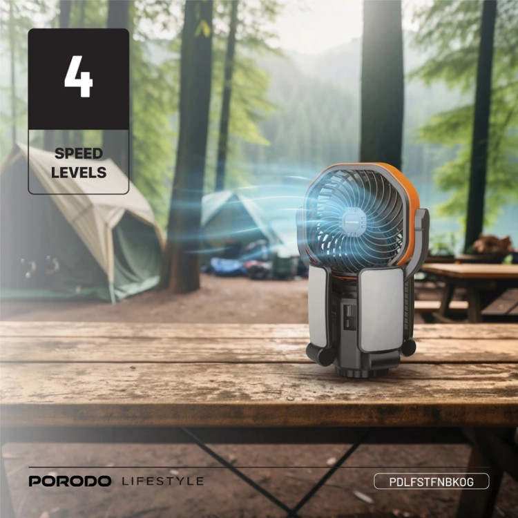 خرید پنکه خورشیدی فضای باز Porodo Lifestyle Suncharge با بهترین قیمت در اکسسوری استور