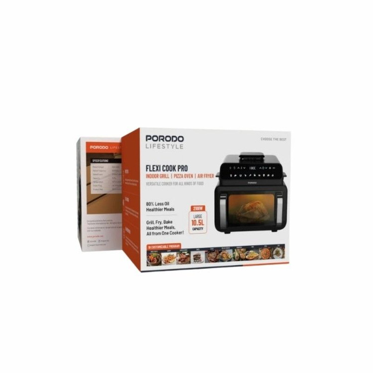 خرید و قیمت دستگاه چندکاره Porodo Flexi Cook Pro (گریل، فر پیتزا و هواپز) در اکسسوری استور