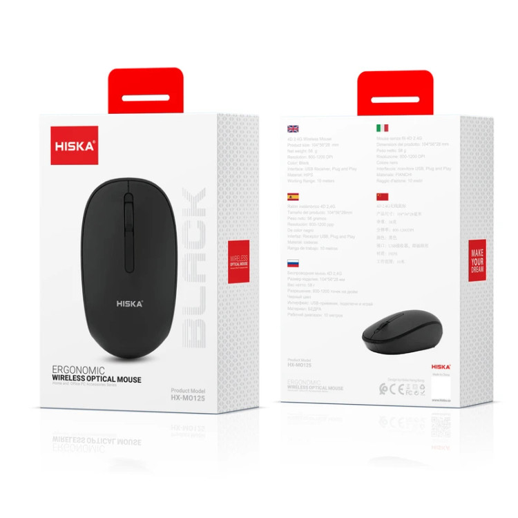 خرید ماوس بیسیم هیسکا مدل HX-MO125 با بهترین قیمت در اکسسوری استور