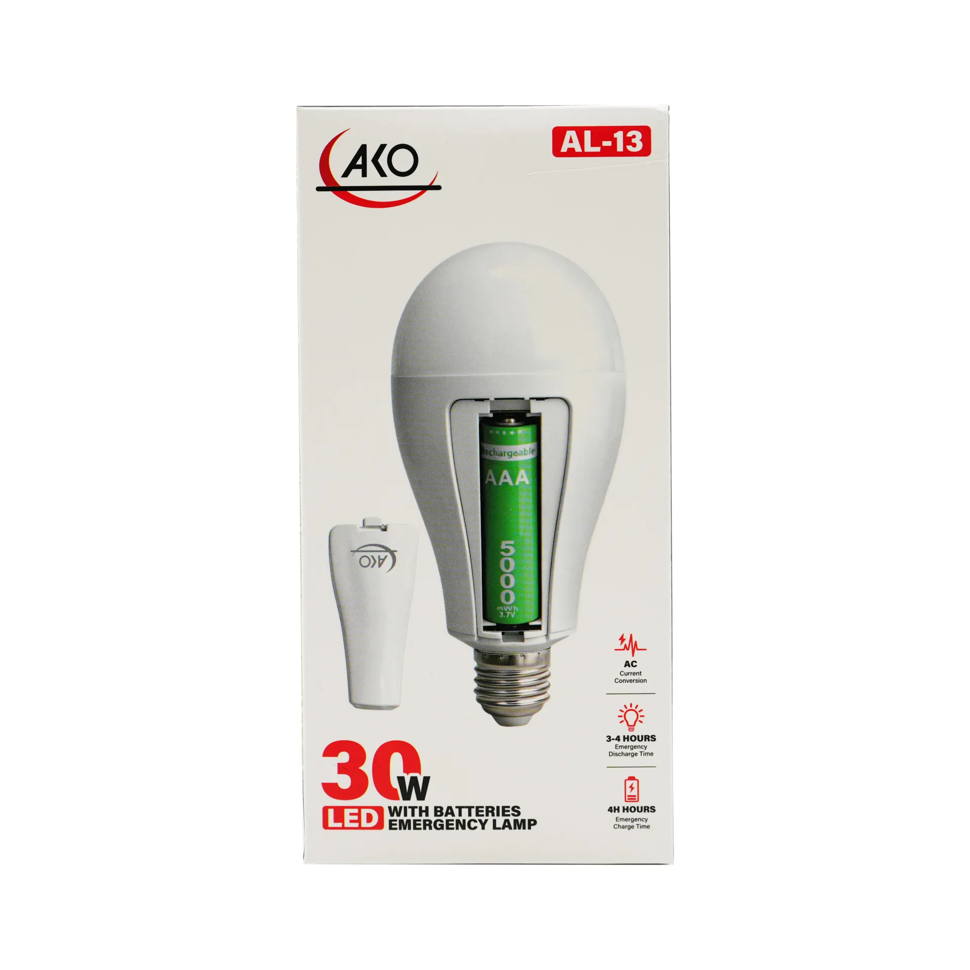 خرید و بررسی قیمت چراغ اضطراری LED آکو مدل AL-13 در اکسسوری استور