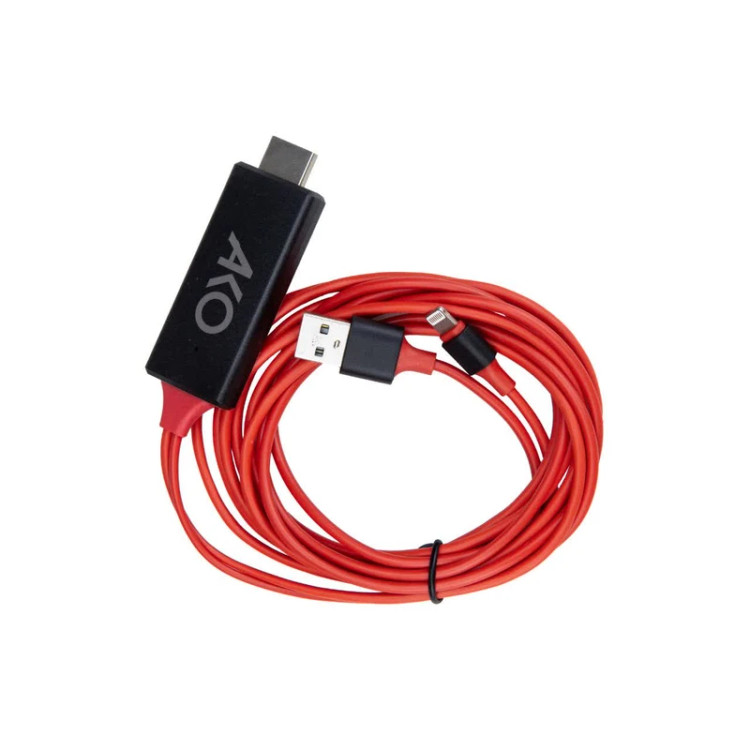 خرید و قیمت کابل تبدیل لایتنینگ به HDMI آکو مدل AUB8 در اکسسوری استور