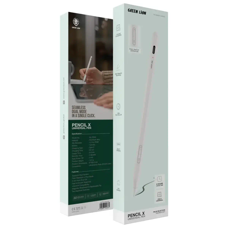 خرید و قیمت قلم لمسی گرین لاین مدل GNPNCLX2N1 سازگار با آیپد با شارژ سریع Type-C — اکسسوری استور