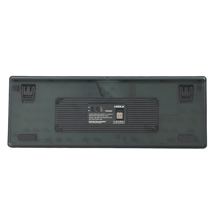 تصویر کیبورد گیمینگ مکانیکال هیسکا مدل HX-KEG460 با کلیدهای شفاف و نورپردازی RGB، مناسب برای خرید با بهترین قیمت از اکسسوری استور.