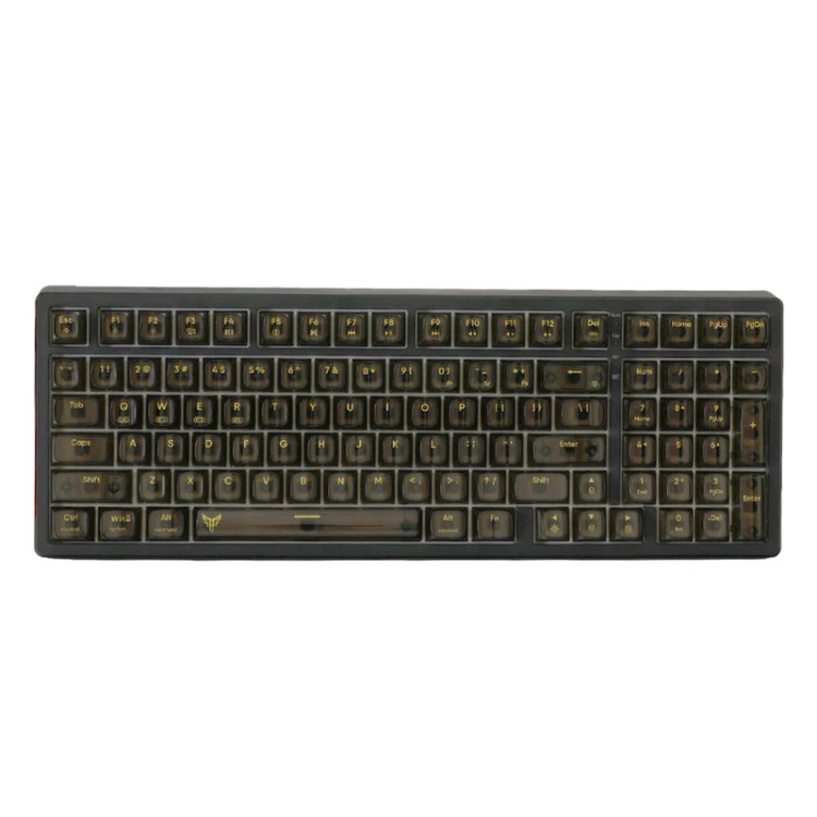 تصویر کیبورد گیمینگ مکانیکال هیسکا مدل HX-KEG460 با کلیدهای شفاف و نورپردازی RGB، مناسب برای خرید با بهترین قیمت از اکسسوری استور.