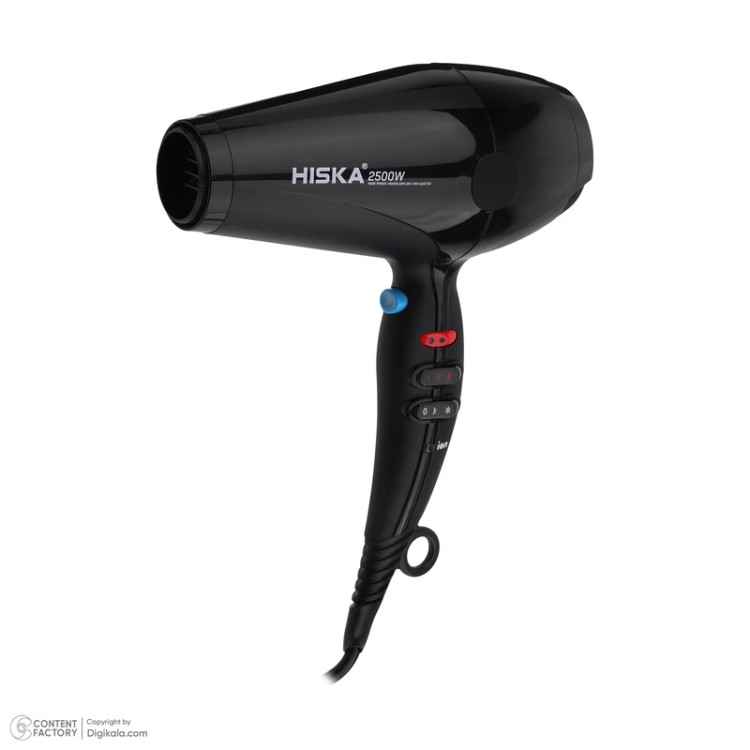 سشوار حرفهای هیسکا مدل H5261 با موتور AC ۲۵۰۰ وات و فناوری یون - مناسب برای خرید با قیمت عالی از اکسسوری استور