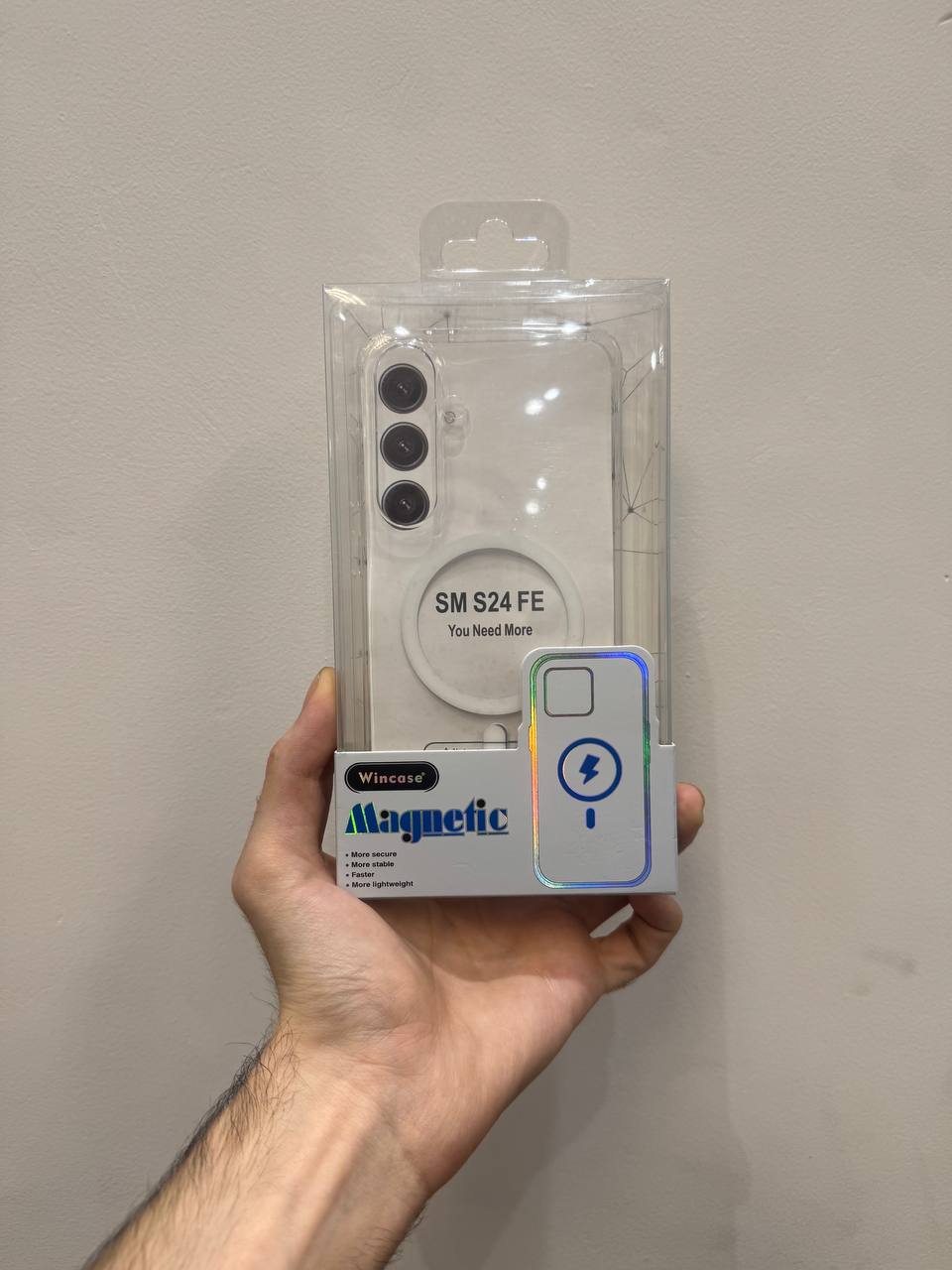 قاب magnetic شفاف سامسونگ s24 fe