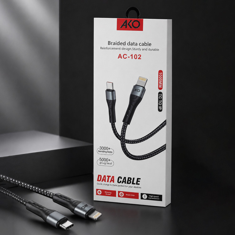 خرید کابل تبدیل USB-C به لایتنینگ آکو مدل AC-102 با بهترین قیمت در اکسسوری استور