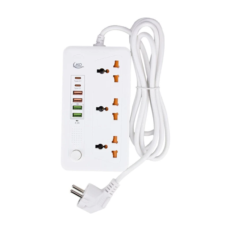 خرید چندراهی برق آکو مدل HOB-1 با بدنه‌ای مقاوم و ایمنی بالا. بهترین قیمت، کیفیت تضمین‌شده و ارسال سریع در اکسسوری استور.