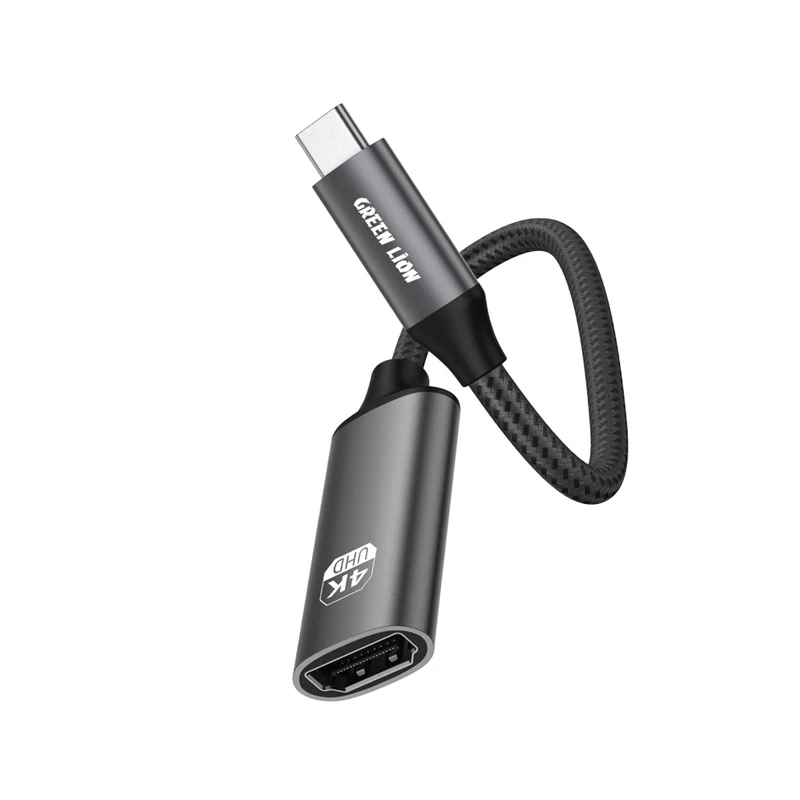 خرید کابل تبدیل USB-C به HDMI گرین لاین مدل GN4KCTHDMI با کیفیت 4K از اکسسوری استور